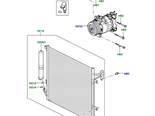 A/C Accumulator Condenser Compressor